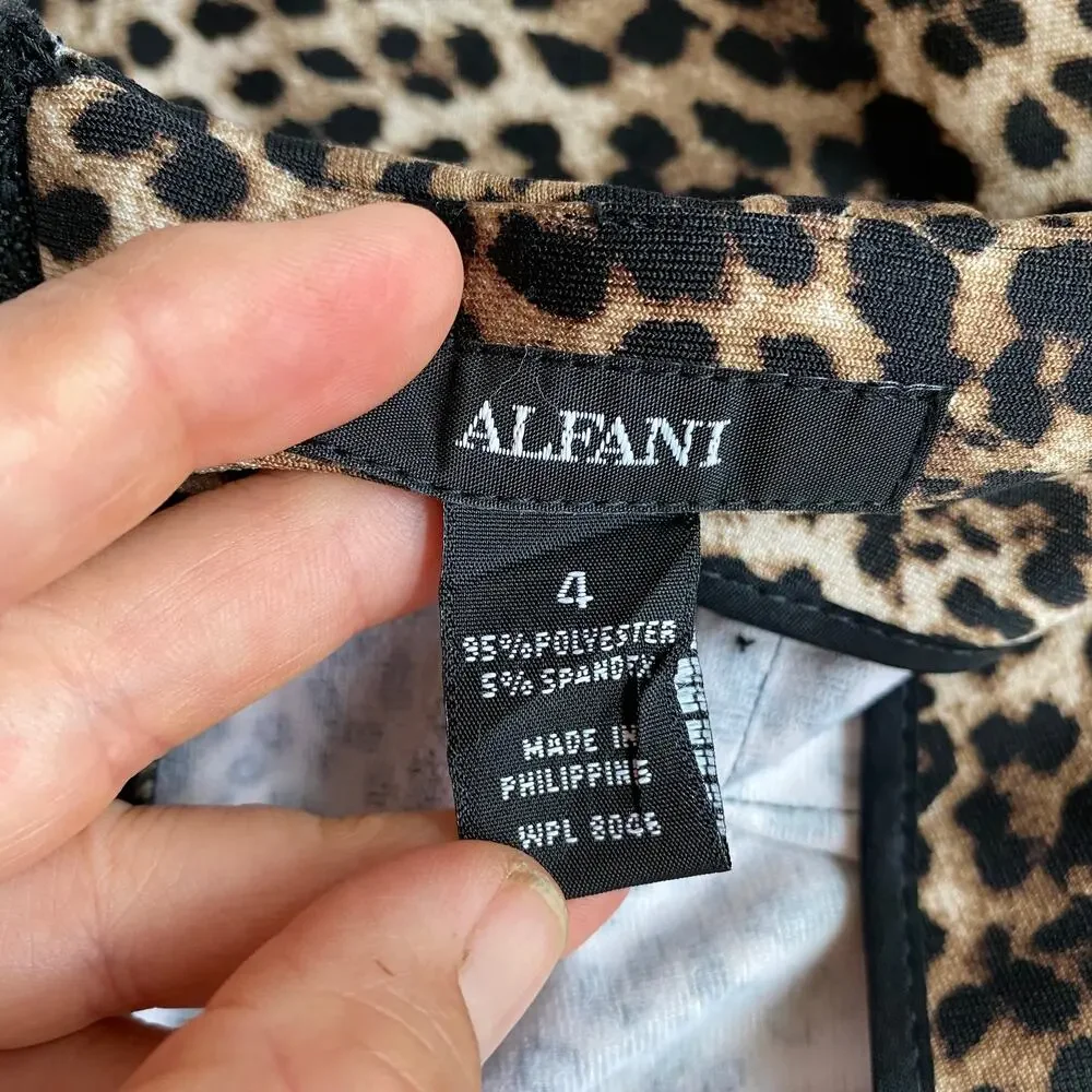Alfani Size‎ 4 Animal Print Smooth Knit Pencil Skirt IMMACULATE CONDITION!
